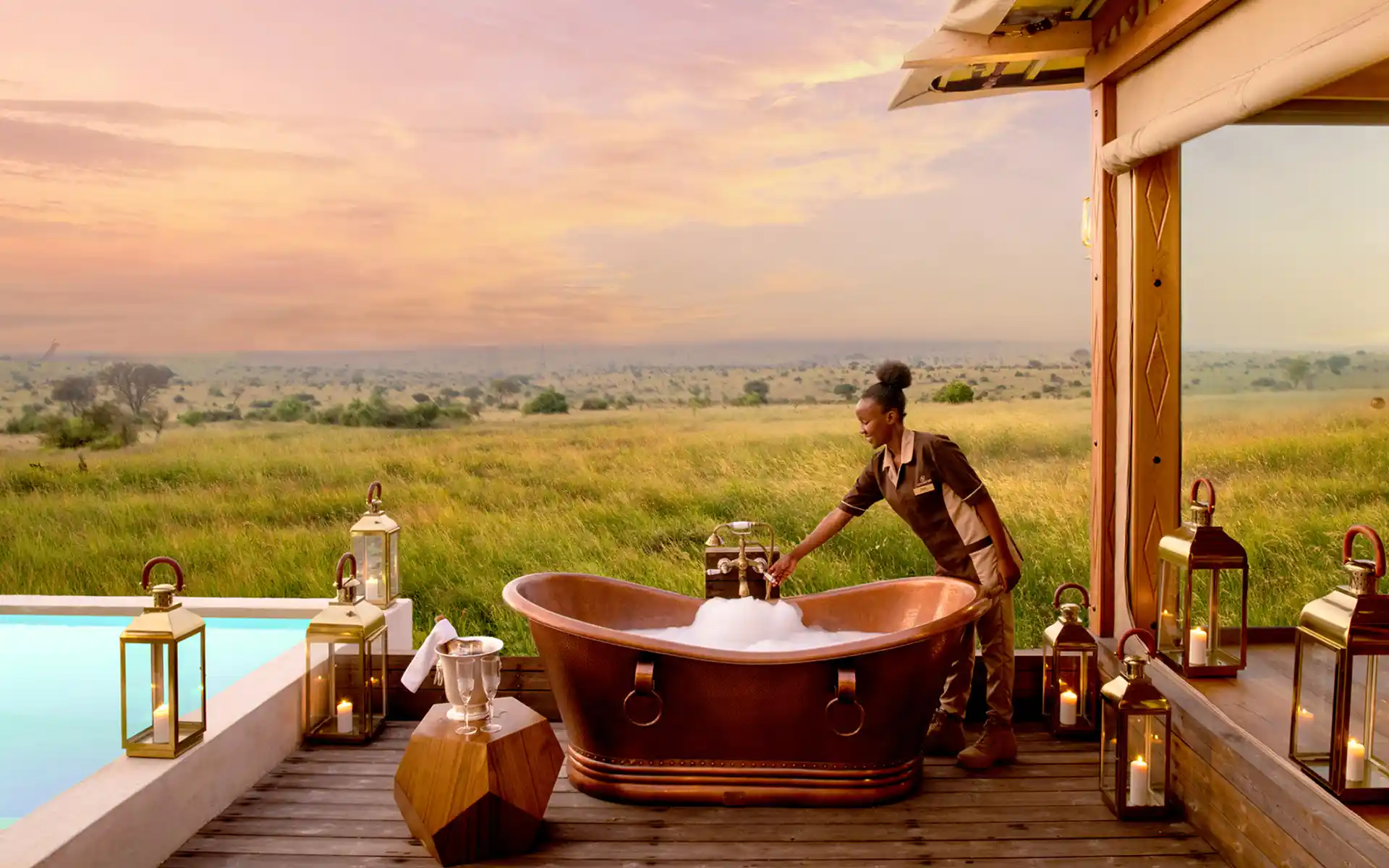 One Nature Mara River Outdoor Bathtub